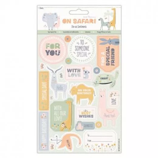 Papermania Die-cut Sentiments - On Safari